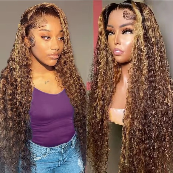 200% 30in Deep Wave Human Hair Lace Wig